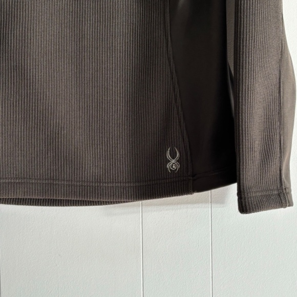 Spyder core sweater ladies olive green 1/4 zip pullover size L - Picture 6 of 15
